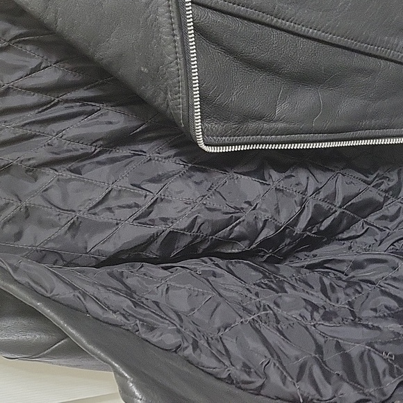 London Boston Leather Gold 100% Leather Moto Biker Jacket - Picture 7 of 9